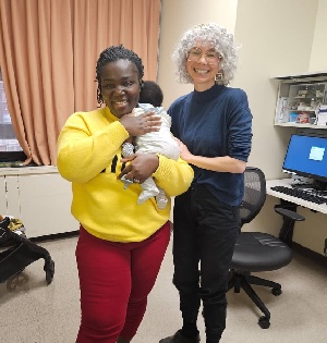 Tina Kukum and new baby
