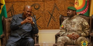 The two leaders proceeded to the presidential palace for a closed-door meeting