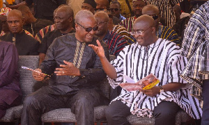 An old photo of Dr Mahamudu Bawumia with John Dramani Mahama