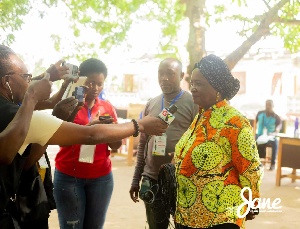 Prof. Naana Jane Opoku-Agyemang has cast her vote