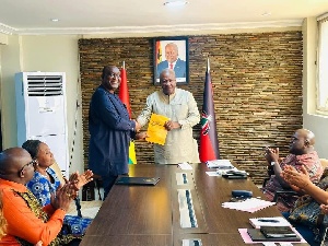 Kyerematen presented the GTP to Mahama as a symbol of collaboration and mutual respect