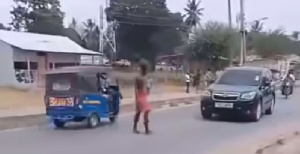 The mentally challenged man on the road