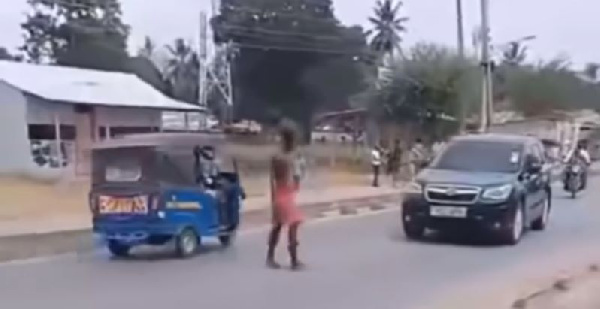 The mentally challenged man on the road