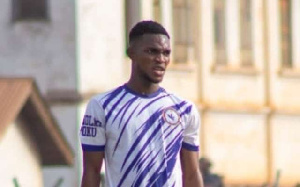 Black Satellites defender,  Kuffour Asamoah