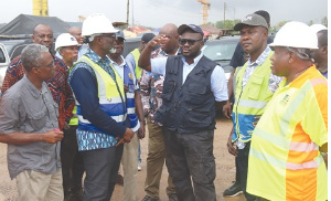 Asenso-Boakye urged the contractors to complete the project by October to alleviate traffic congesti