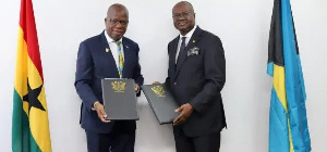 Ambassador Andrew Wilson of The Bahamas with Kwaku Ampratwum-Sarpong