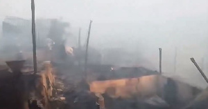 The fire, which started around 1 am, ravaged a section of the market where foodstuff