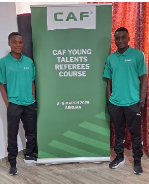 Ghanaian referees Amoah and Akugre take part in CAF Young Talent Program