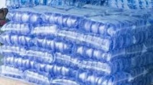 A pile of affordable sachet water
