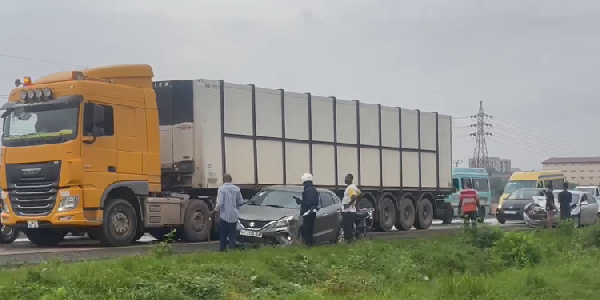 The incident occurred between Toyota Ghana and the Axle Weighing Station on Monday, July 29