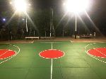 The newly painted Tema court