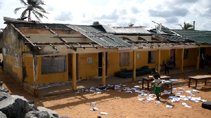 The storm, which lasted just five minutes, displaced over 100 people