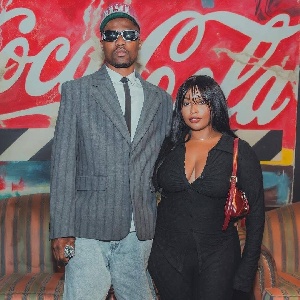 Kwesi Arthur and wife