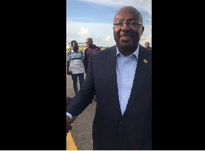 Vice President Dr Bawumia being welcomed at the Kumasi Airport