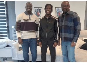 Stephen Appiah (left), Alidu Seidu (middle) and Kurt Okraku (right)