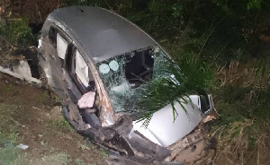 The deceased identified as 33-year-old Moses Donzor, a driver of a Toyota Vitz