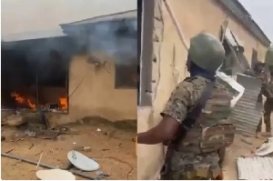 The youth vandalized and partially set fire to the property amid ongoing violence