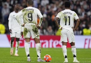 Madrid’s frustrations grew as Kylian Mbappe also missed a key chance late on