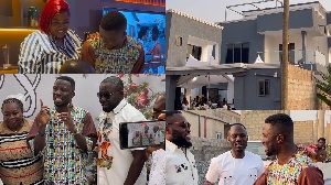 Kwaku Manu hosted a grand housewarming for his six-bedroom mansion in East Legon Hills, Accra.
