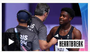 GB’s Jeremiah Azu disqualified after false start in the 100m heats