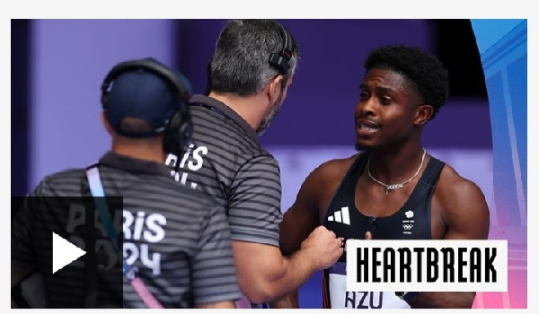 GB’s Jeremiah Azu disqualified after false start in the 100m heats