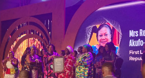Rebecca Akuffo-Addo receiving her citation