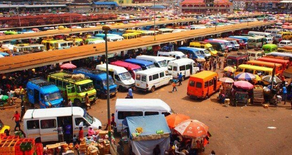 A bus station in Accra