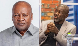 John Dramani Mahama (left) and Capt. (rtd) Prince Kofi Amoabeng