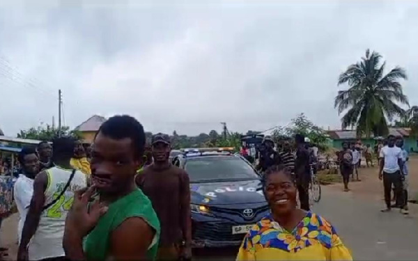Police intervened, ensuring the officers' safety.