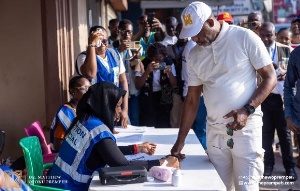 After voting, Napo encouraged Ghanaians to fulfill their civic duty