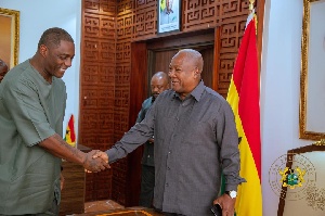 Idris Elba with Pres. Mahama