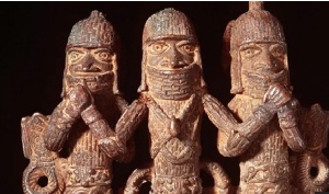 The items, including figurines, tusks, sculptures, and an ivory mask, have been displayed in the Wer