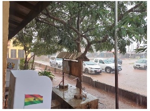 The rain is expected to continue affecting the flow of voters