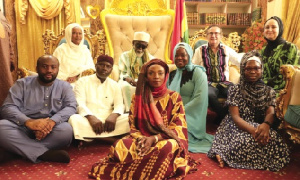 Bank of delegation with Sheikh Usmanu Nuhu Sharubutu