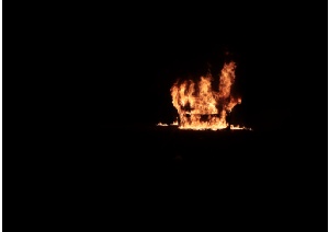 The incident sparked outrage among residents, who set the Immigration Authority vehicle ablaze