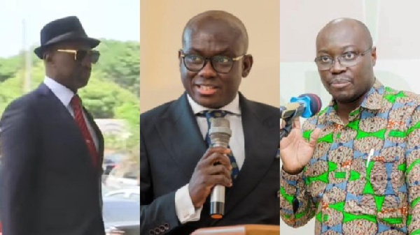 L-R: Richard Jakpa, Godfred Dame, Ato Forson