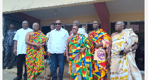 John Mahama with some Volta Regional House of Chiefs