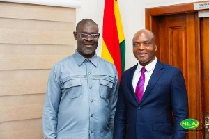 CEO of the Lotteries Board of Namibia, Dr. Johannes Shimaneni & Mohammed Abdul-Salam