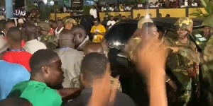 Eyewitnesses say the clash began as NDC supporters demanded the military leave