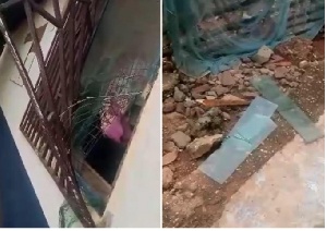 Reports indicate that the attackers gained access by scaling an iron-gated window