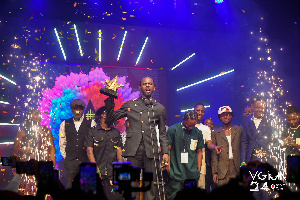 Black Sherif speaks after receiving an award