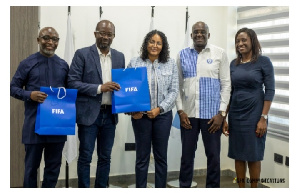 FIFA development delegation with GFA President, Kurt Okraku