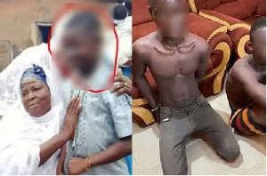 Victim with mother and one of the accused
