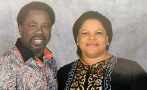 Late Nigerian Pastor, T.B Joshua and his wife, Evelyn Joshua