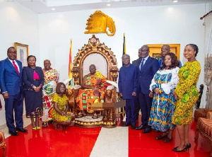 The GNPC Board paid the Asantehene a visit to introduce the new CEO