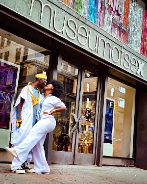 Okyeame Kwame and wife