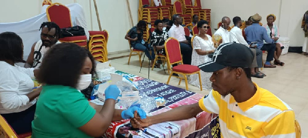 Members undergoing health screening