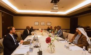 Jospong Group officials in a meeting on the sidelines of COP 29 with officials of Afrexim Bank