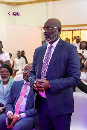 George Weah made a surprise visit to Citizens Fellowship Church