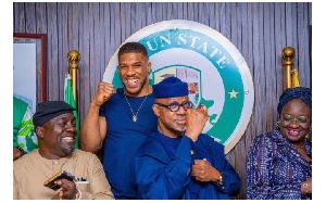 The governor gave Joshua a Yoruba name, “Omobowale,” which means “the child who has come home
